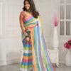 Classy Colourful Feather light Soft Mul Cotton Saree