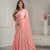 Light Pink Mul Cotton Saree | Luckshri