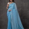 Pastel Sky Blue Mul Cotton Saree Premium Quality | By Nikunj Khatri 2025