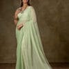 Savvy Mint Green Mul Cotton Saree – Premium Mul Cotton | By Nikunj Khatri 2025
