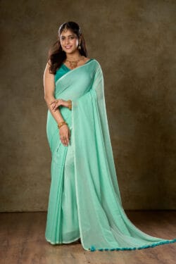 💚Aloe Green Vibrant Mul Cotton Saree – Premium Mul Cotton |By Nikunj Khatri 2025